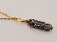 Load image into Gallery viewer, Labradorite Point Necklace Genuine Handmade Silver Tone & Gold Tone