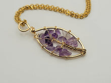 Load image into Gallery viewer, Natural Handmade Crystal Feng Shui Necklace , Amethyst,Feng shui Necklace