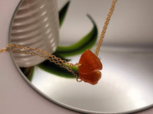 Load image into Gallery viewer, Raw Crystal Necklace, Carnelian Rough Stone Necklace, Genuine Crystal
