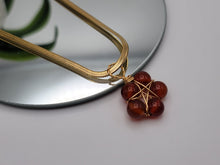 Load image into Gallery viewer, Natural Handmade Crystal Choker Necklace Gold Wire Wrapped Carnelian Stainless Steel