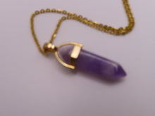 Load image into Gallery viewer, Amethyst Point Necklace Genuine Handmade