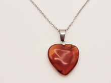 Load image into Gallery viewer, Crystal Necklace Silver Wire Carnelian Heart Healing Crystal Necklace