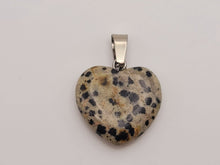 Load image into Gallery viewer, Dalmation Jasper Heart Pendant Necklace Genuine Handmade