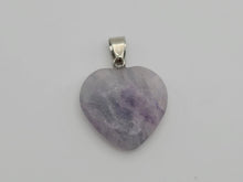 Load image into Gallery viewer, Natural Rainbow Fluorite Handmade Heart Pendant Necklace