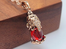 Load image into Gallery viewer, Carnelian Pendant Necklace Elephant Shaped, Handmade