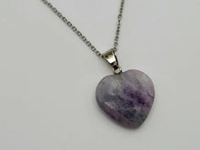Load image into Gallery viewer, Natural Rainbow Fluorite Handmade Heart Pendant Necklace