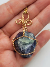 Load image into Gallery viewer, Natural Crystal Necklace Rainbow Fluorite Stone Gift for her