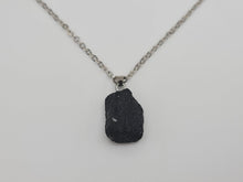 Load image into Gallery viewer, Natural Raw black tourmaline pendant necklace Sterling Silver