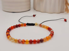 Load image into Gallery viewer, Carnelian Bracelet , Chakra Bracelet | adjustable bracelet, love and opportunity