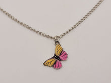 Load image into Gallery viewer, Butterfly Necklace - Trendy Butterfly necklace Silver tone - Gift for her