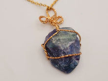 Load image into Gallery viewer, Natural Crystal Necklace Rainbow Fluorite Stone Gift for her