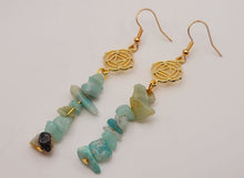 Load image into Gallery viewer, Handmade Amazonite Natural Drop Earrings , Stone Earrings