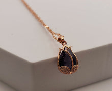 Load image into Gallery viewer, Gorgeous Rose Necklace, Flower Charm, Pendant with Crystals