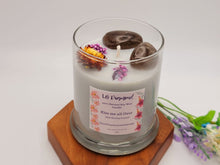 Load image into Gallery viewer, Kiss me all Over Natural Soy Wax Candle Highly Scented with Smokey Quartz Crystals