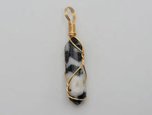 Load image into Gallery viewer, Natural Crystal Necklace Gold Wire & Silver Wrapped Moonstone Point