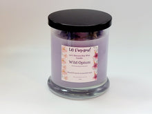 Load image into Gallery viewer, Wild Opium  Natural Soy Wax Candle Highly Scented with Amethyst Crystals