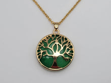 Load image into Gallery viewer, Tree Of Life Green Jade necklace / Tree necklace / Manifestation necklace /
