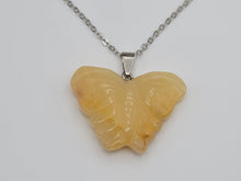 Load image into Gallery viewer, Citrine Butterfly pendant Necklace Crystal Citrine pendant November Birthstone