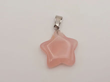 Load image into Gallery viewer, Radiant Rose Quartz Star Necklace - Silver Tone For Every Occasion