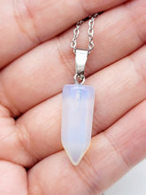 Load image into Gallery viewer, Elegant Opalite Point Necklace in Silver Tone - 18 Inches Crystal gifts
