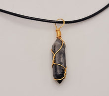 Load image into Gallery viewer, Labradorite Point Necklace Genuine Handmade Silver Tone & Gold Tone