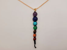 Load image into Gallery viewer, Natural Handmade Crystal Necklace Gold Tone 7 Chakras Healing Necklace