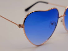 Load image into Gallery viewer, LB diamond - Heart Shape Heart Sunglasses Retro Vintage Boho Dark Blue