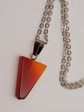 Load image into Gallery viewer, Natural Handmade Crystal Necklace Silver Wire Carnelian Stone Healing Crystal Necklace Silver tone
