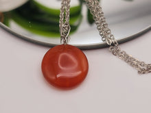 Load image into Gallery viewer, Handmade Crystal Necklace Silver Tone Carnelian Healing Crystal Point Necklace