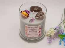 Load image into Gallery viewer, Honey Bunny Natural Soy Wax Candle Highly Scented with Smokey Quartz Crystals
