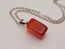 Load image into Gallery viewer, Crystal Necklace Silver Wire Carnelian Stone Irregular Crystal Necklace