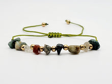 Load image into Gallery viewer, Unakite Adjustable Bracelet - Beautiful Chip Beaded Jewelry Gift for Her or Him