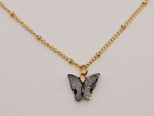 Load image into Gallery viewer, Butterfly Black Necklace - Trendy Butterfly necklace Gold tone