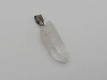 Load image into Gallery viewer, Clear Quartz Handmade Point Necklace Hexagon Chain Pendant Silver