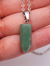 Load image into Gallery viewer, Green Aventurine Crystal Necklace Point Pendant Necklace