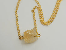 Load image into Gallery viewer, Crystal Necklace Golden Raw Citrine Healing Crystal Stone Necklace