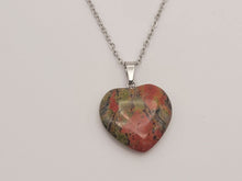 Load image into Gallery viewer, Natural Heart Shaped Ukanite Handmade Pendant Necklace Chain Pendant Necklace