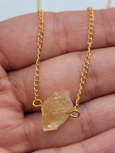 Load image into Gallery viewer, Crystal Necklace Golden Raw Citrine Healing Crystal Stone Necklace