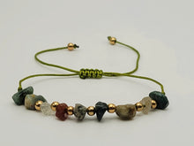 Load image into Gallery viewer, Unakite Adjustable Bracelet - Beautiful Chip Beaded Jewelry Gift for Her or Him