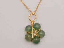Load image into Gallery viewer, Crystal Necklace Gold Wire Wrapped Green Aventurine Healing Crystal necklace