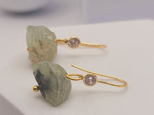 Load image into Gallery viewer, Handmade Green Aventurine Natural Drop Earrings , Stone Earrings
