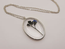 Load image into Gallery viewer, Gold Pressed Flower Necklace | Dried Flower Jewelry | Real Flower Necklace