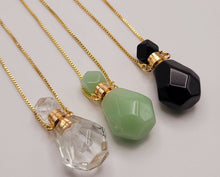 Load image into Gallery viewer, Perfume Bottle Necklace Made with Genuine Stones