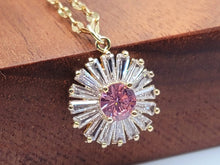 Load image into Gallery viewer, Gorgeous Sunflower Dainty Necklace - gift for her Gold Tone