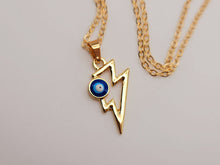 Load image into Gallery viewer, Evil Eye Necklace Blue Evil Eye Blue Eye Necklace • Gift for Her • Thunder Necklace