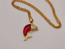 Load image into Gallery viewer, Natural Handmade Crystal Necklace Cute Fish Necklace Trendy necklace