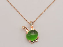Load image into Gallery viewer, Jade Natural Bunny Necklace Gold Tone Necklace- Good Luck•Fortune (Powerful Necklace)