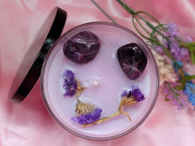 Load image into Gallery viewer, Wild Opium  Natural Soy Wax Candle Highly Scented with Amethyst Crystals