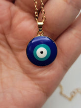 Load image into Gallery viewer, Evil Eye Necklace Blue Evil Eye Blue Eye Necklace • Gift for Her • EVIL eye Necklace