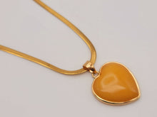 Load image into Gallery viewer, Genuine Natural Handmade Crystal Choker Necklace Gold Tone Citrine Healing Crystal Heart Necklace